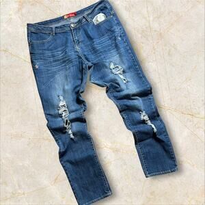 Vintage Apple Bottoms Jeans Women's 16 Blue Denim Y2K Embroidered Ella Wash